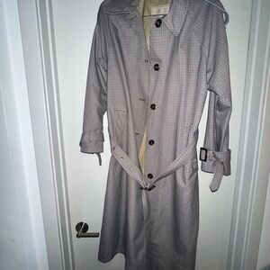 Barbour Women's Gray Check Trench Coat